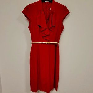 Red Calvin Klein Shift Dress